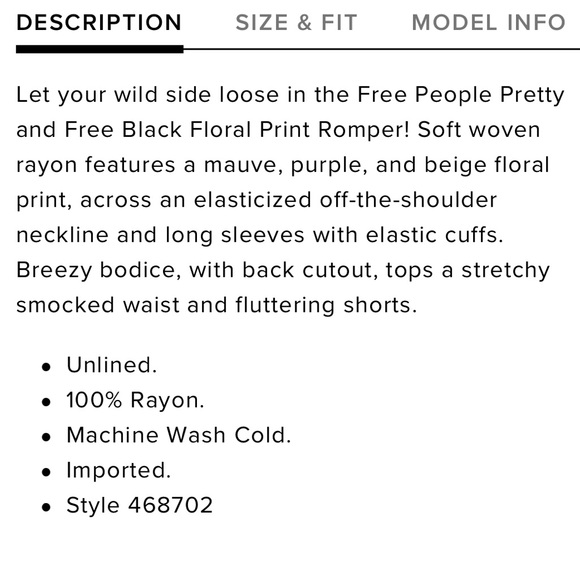 Free People Floral Romper - Picture 3 of 7